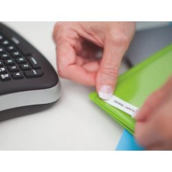 Dymo D1 labeltape 19mm, sort på gul