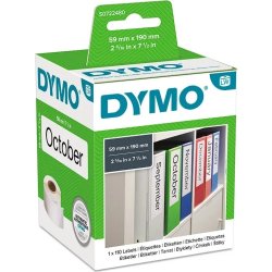 Dymo LW brevord.etiket 59x190 mm