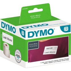 Dymo LW namnskylt, 41x89 mm