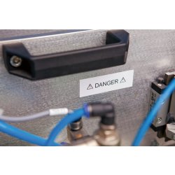 Dymo RHINO Permanent Polyester 19mm, sort på hvid