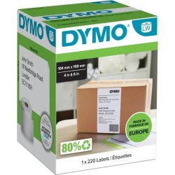 Dymo LW 4XL etikett, 104x159 mm