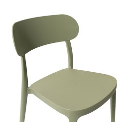 Haiti Havestol, plast, UV, stabelbar, olivengrøn