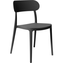 Haiti Havestol, plast, UV, stabelbar, mørkegrå