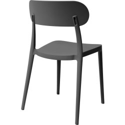 Haiti Havestol, plast, UV, stabelbar, mørkegrå