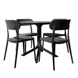 Haiti Havebord, plast, UV, 80x80x75cm, mørkegrå