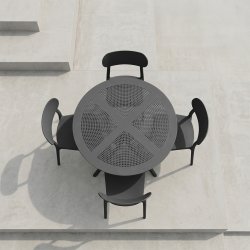 Haiti Havebord, plast, UV, 80x80x75cm, mørkegrå