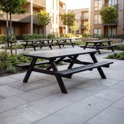 Plus SIMPLE bord-bænkesæt, Sort