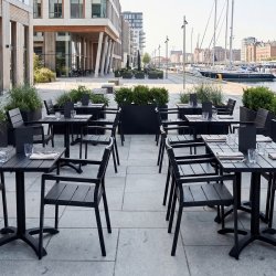 Mads cafebord B70xL70xH72 cm, sort