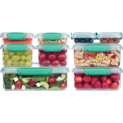 Sistema Klip It+ opbevaringsboks, 18 dele, teal