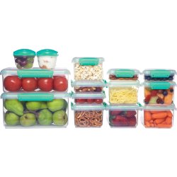 Sistema Klip It+ opbevaringsboks, 28 dele, teal