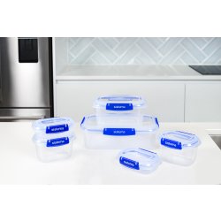 Sistema Klip It+ opbevaringsboks, 6-pak, blå