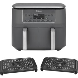 Ninja 2-rums Airfryer - DZ300EU, 2.4kW, Metalg