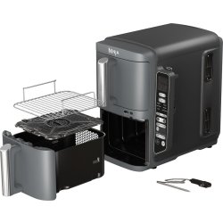 Ninja Dobbelt Airfryer - SL451EU, XL, 9,5 L Grå
