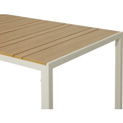 Noah Havebord 150x90cm, teak/sandy grey