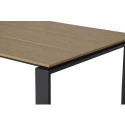 Martinus Havebord 210x100cm, sort/valnød bøg