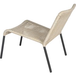Helle Loungestol, stabelbar, sort/natur