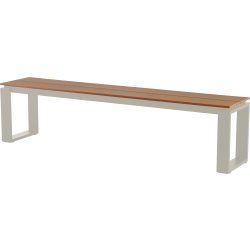 Martinus Havebænk, 180x36cm, teak/sandy grey