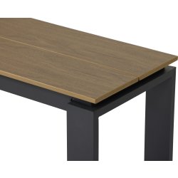 Martinus Havebænk, 180x36cm, sort/valnød bøg