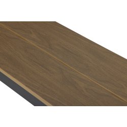 Martinus Havebænk, 180x36cm, sort/valnød bøg