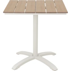 Mads cafébord 70x70 cm, sandy grey/teak nonwood