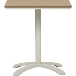 Mads cafébord 70x70 cm, sandy grey/teak nonwood