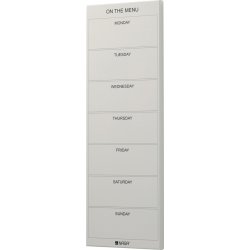 NAGA Magnetisk ståltavle, 20 x 60 cm, madplan