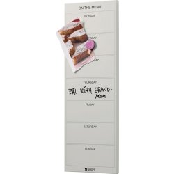 NAGA Magnetisk ståltavle, 20 x 60 cm, madplan