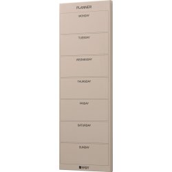 NAGA Magnetisk ståltavle, 20 x 60 cm, ugeplan