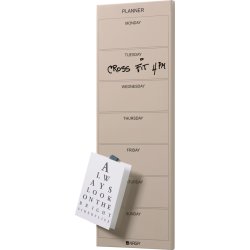 NAGA Magnetisk ståltavle, 20 x 60 cm, ugeplan