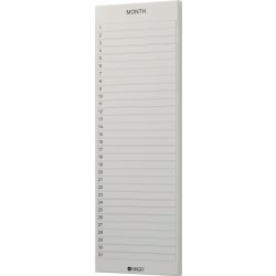 NAGA Magnetisk ståltavle, 20 x 60 cm, månedsplan