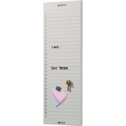 NAGA Magnetisk ståltavle, 20 x 60 cm, månedsplan