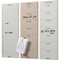 NAGA Magnetisk ståltavle, 20 x 60 cm, månedsplan