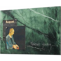 NAGA Magnetisk ståltavle, 40 x 60 cm, grøn marmor