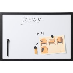 NAGA Magnetisk Whiteboard m/sort ramme, 40 x 60 cm