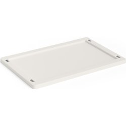 HAY Colour Crate Låg Plastic, small, knækket hvid