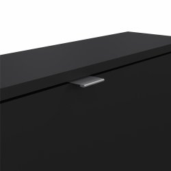 BudgetLine Skoskab m. 2 klaplåger, sort