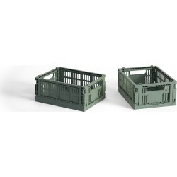 HAY Colour Crate Mini Set m/2, grön