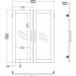 Budgetline glaslåger, hvid, 2 stk