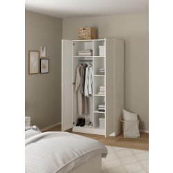 Coreline garderobeskab 2 døre, hvid