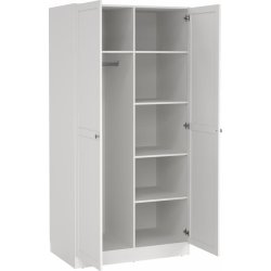 Coreline garderobeskab 2 døre, hvid