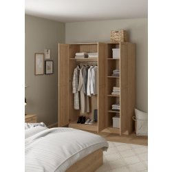 Coreline garderobeskab 3 døre, eg