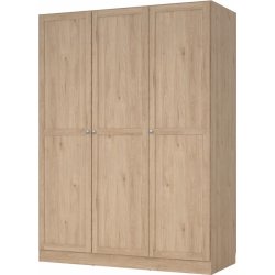 Coreline garderobeskab 3 døre, eg