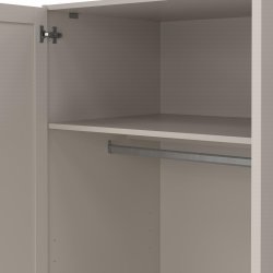 Coreline garderobeskab 3 døre, gråbeige