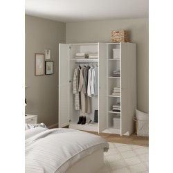 Coreline garderobeskab 3 døre, hvid