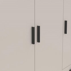 Coreline garderobeskab 3 døre/3 skuffer, gråbeige