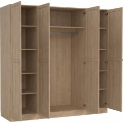 Coreline garderobeskab 4 døre, eg