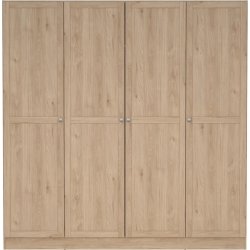 Coreline garderobeskab 4 døre, eg