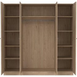 Coreline garderobeskab 4 døre, eg