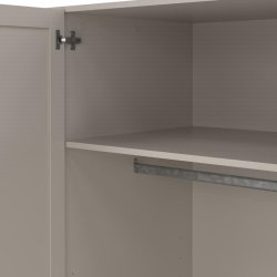 Coreline garderobeskab 4 døre, gråbeige