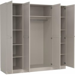 Coreline garderobeskab 4 døre, gråbeige